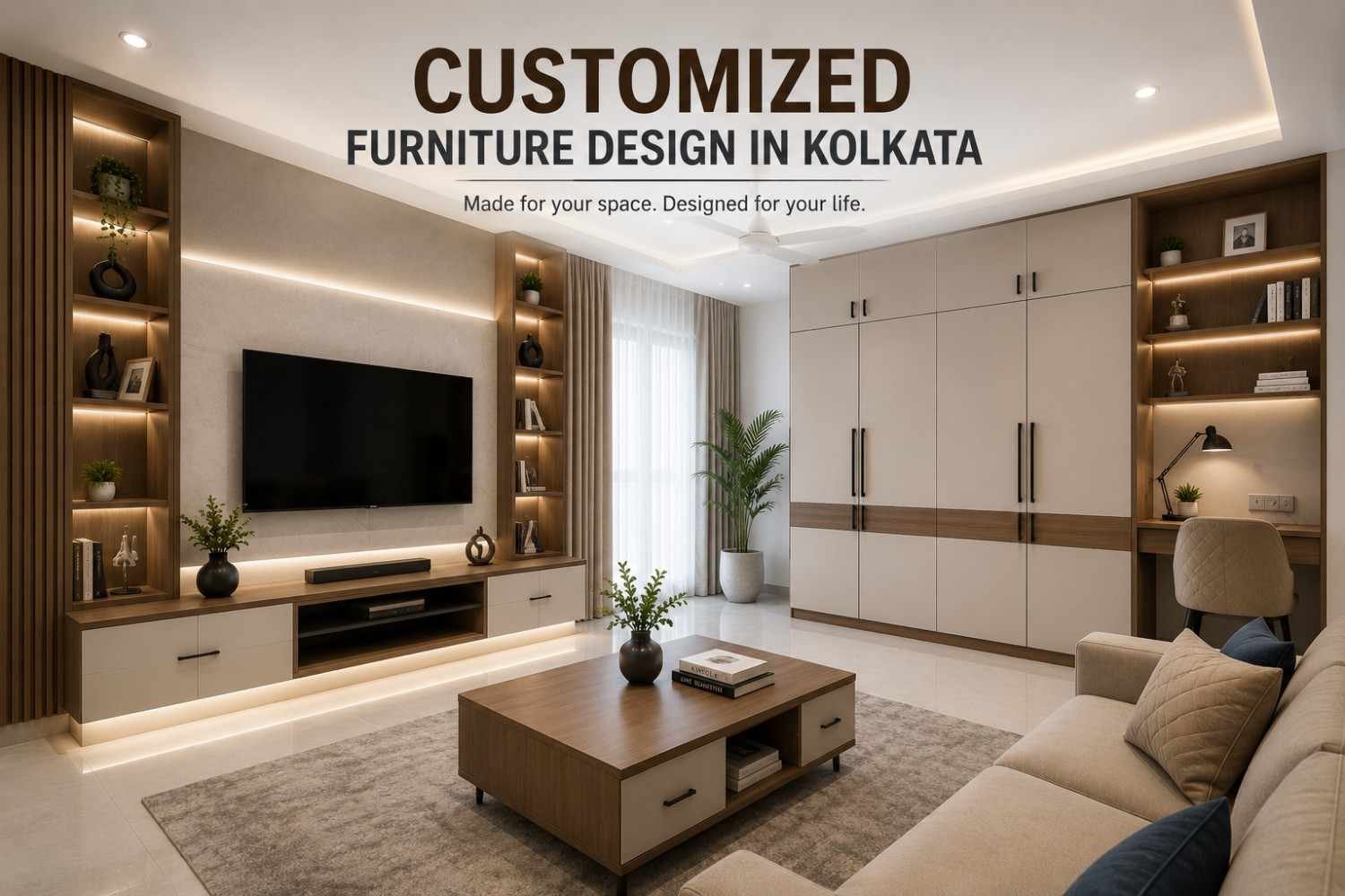Customized Furniture Design in Kolkata: Transform Your Home with Bespoke Solutions by Ashiana Interiors